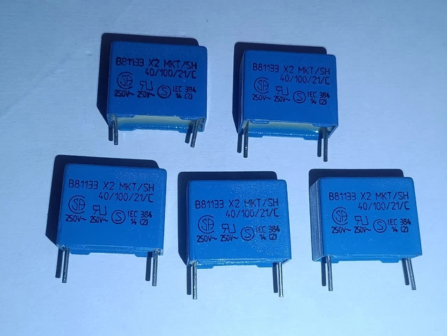 2 Condensateurs MKP62 X2 275V 0,22µF 0.22uF 220nF 224K 224 K 230V 40