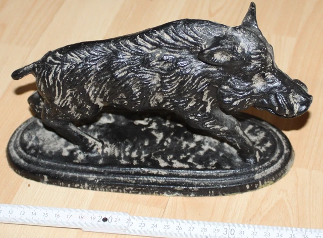 tier figur eisen guss keiler wild sau 2,6 kg alt top waidmann jäger vintage deko
