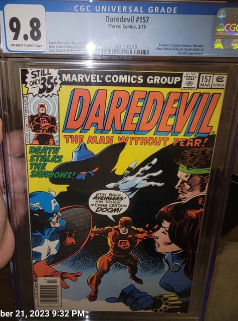 Daredevil #157 Cgc 9.8 (1979) 1st Ani-Men Bronze Age Avengers Appearance