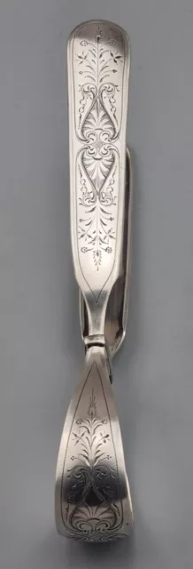 Große Biedermeier Spargelzange Spargel Kuchen Zange 833 Silber Niederlande (ABP) 3