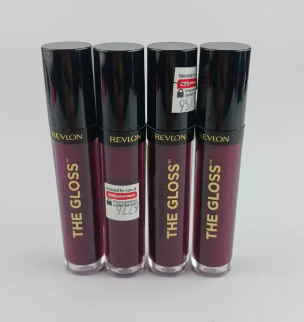 4 Pack Revlon Super Lustrous The Gloss Lip Gloss 308 Plum Appeal