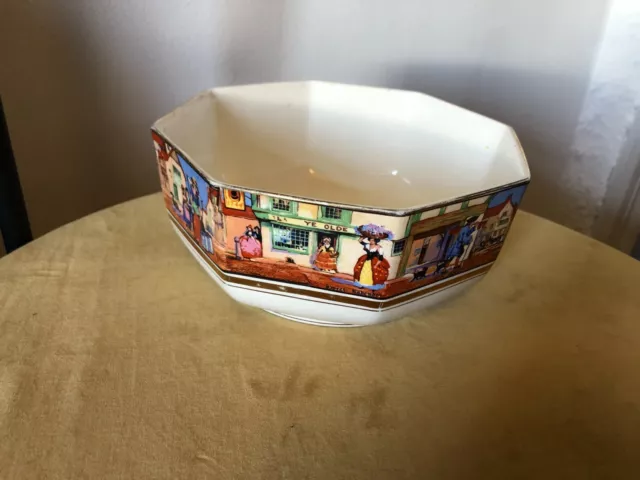 Vintage Octagonal Crown Ducal "Cries Of London "Fruit/Serving Bowl