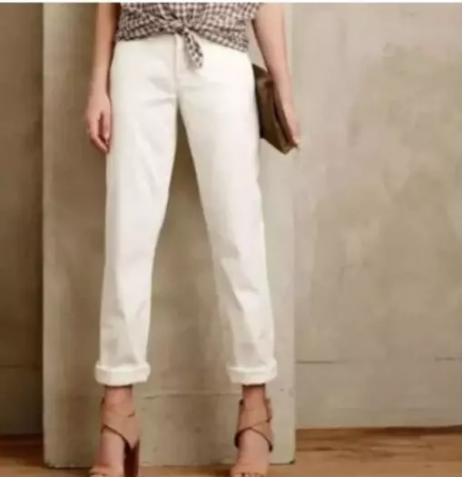 Anthropologie Pilcro Hypen Pants Relaxed Mid-Rise Chino Straight Pants 31 Womens