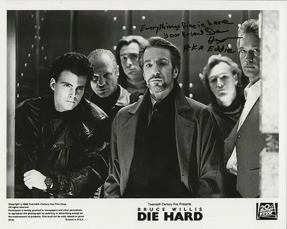 Dennis Hayden REAL hand SIGNED Die Hard Movie Photo #6 COA Autographed Insc