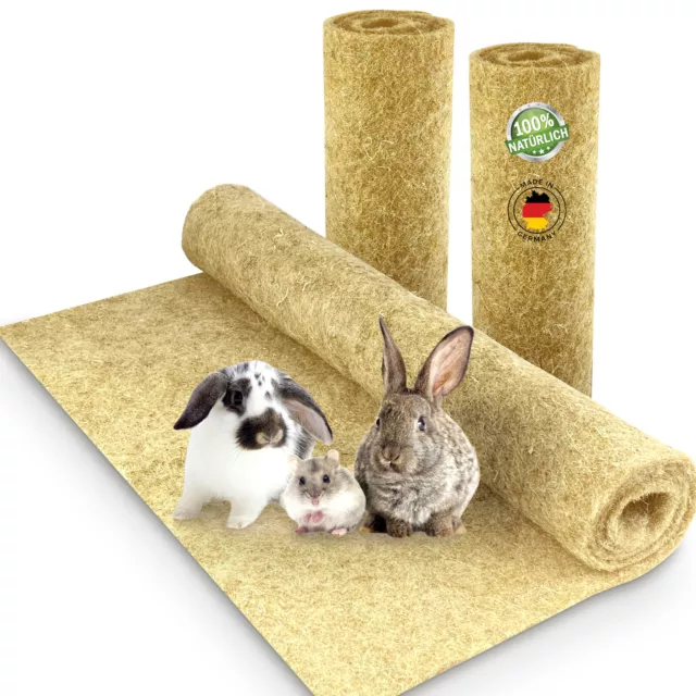 Nagermatte aus 100% Hanf 100x40cm, 5mm dick, 3er Pack Hanfmatte Nagerteppich