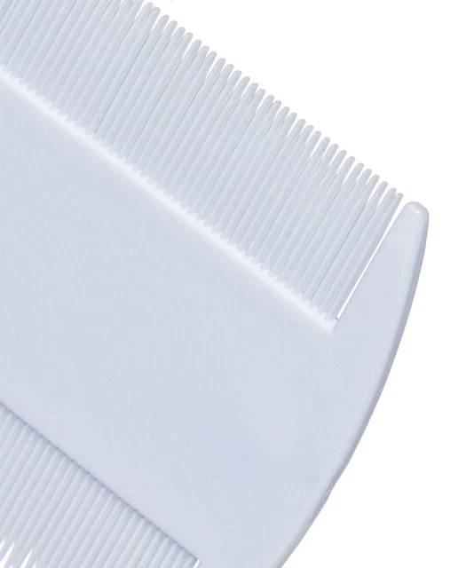 2Pcs Pack White Double Sided Nit Comb Head Anti Lice Detection Kids Adults 3