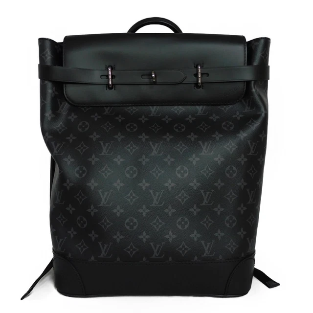 Louis Vuitton Rucksack Backpack Steamer Flap Belt Monogram Eclipse Noir M44052 M
