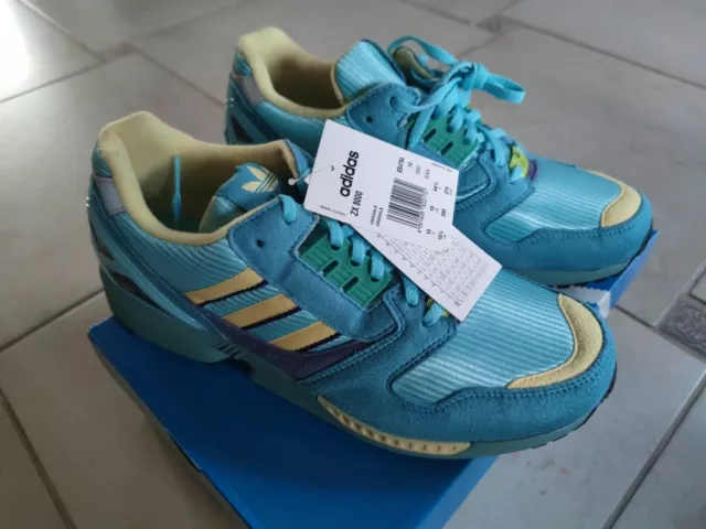 Adidas ZX 8000 44 2/3 Aqua 2019 OG OVP Neu EE4764 ZX8000 Torsion