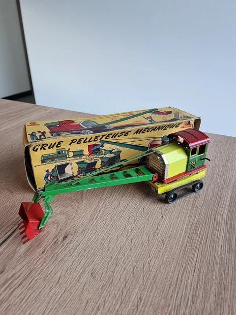 Joustra, trolleybus Gare-Mairie mécanique en tôle lithographiée, à