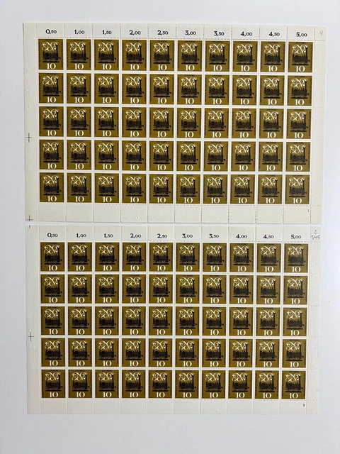 BUND BRD Auswahl 50 er Bogen 345**FN 125 Jahre Eisenbahn Zug Lokomotive Lok Bahn