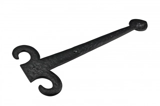 Heavy Iron Dummy Door Strap Hinge Fleur De Lis 15.5" Renovators Supply