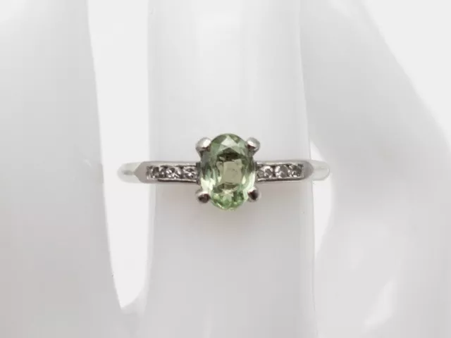 Vintage 1940s $5000 1ct Natural Alexandrite Diamond Platinum Wedding Ring