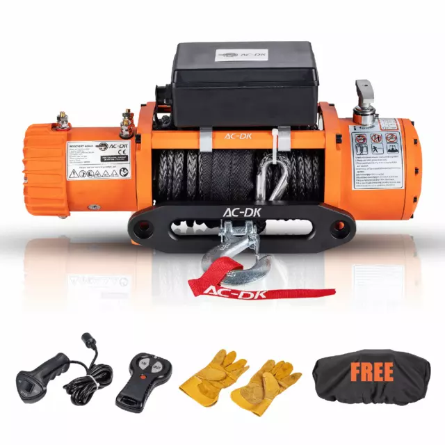 13500LBS Electric Winch 12V Synthetic Rope Off-road ATV/UTV Truck Towing Trailer