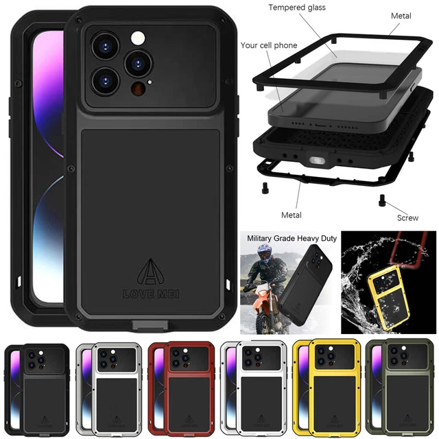 LOVE MEI Life Waterproof Hard Armor Case Screen Cover For iPhone 14 Pro Max Plus