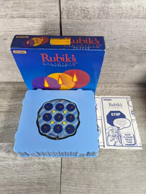 Matchbox Rubik's Clock Puzzle Game Toy 1988 Vintage (E250)