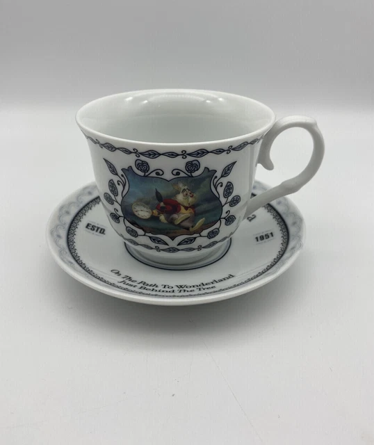 DISNEY ALICE IN Wonderland Tea Cup Saucer White Rabbit Queen Of Hearts disney-alice-in-wonderland-tea-cup-saucer-white-rabbit-queen-of-hearts