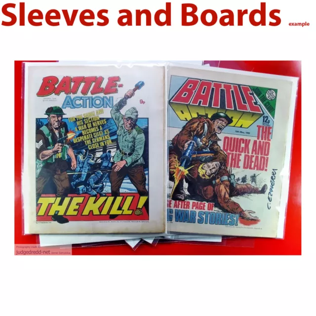 Battle Action Comic Bags ONLY Size2 for Comic Books Issues and Annuals x 25  .