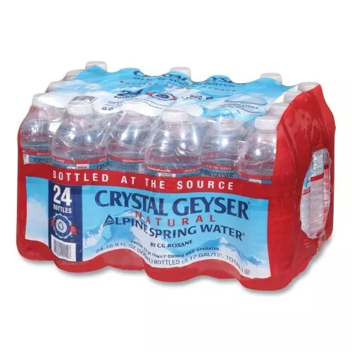 24 Pack Crystal Geyser Spring Water 16.9 Oz Bottle Fresh Refreshing