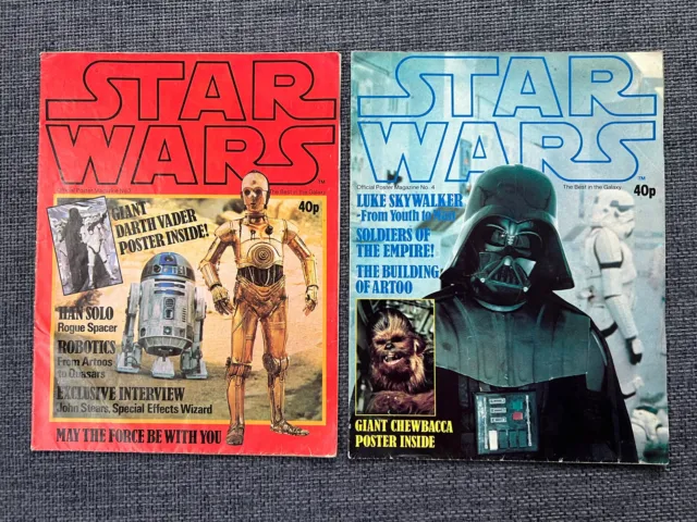 Star Wars official poster magazine monthly issue 3 & 4 1978 Galaxy Publications