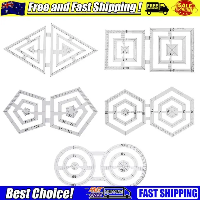 Handmade Quilt Templates Acrylic Patchwork Ruler DIY Quilter Drawing Tool