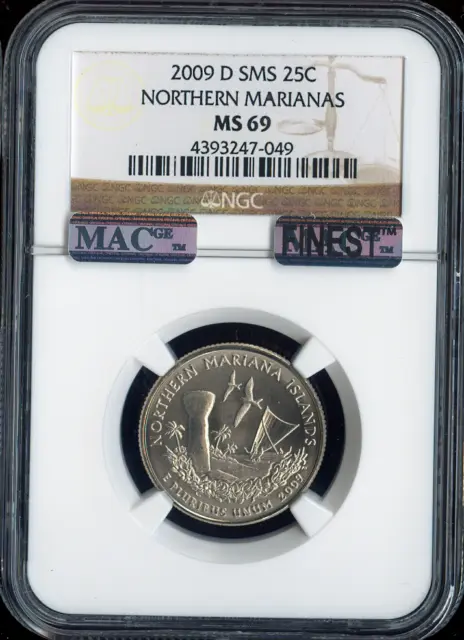 2009 D Northern Marianas Quarter NGC MS69 SMS QUALITY✔️