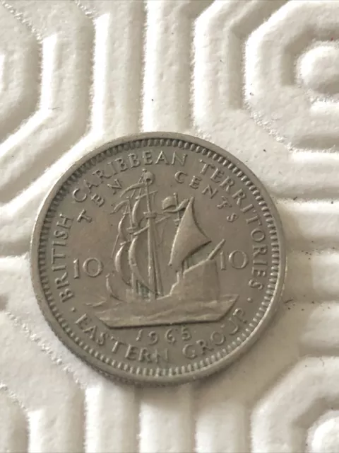 Territoires britanniques des Caraïbes 10 cents 1965