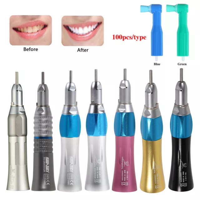 NSK Style Dental Slow Low Speed Straight Nose Cone Handpiece Fit Prophy Angle FR
