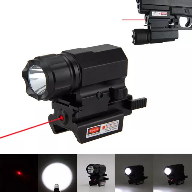 Green/Red Laser Gun Pistol Weapon Light Sight LED Flashlight Combo For Hunting