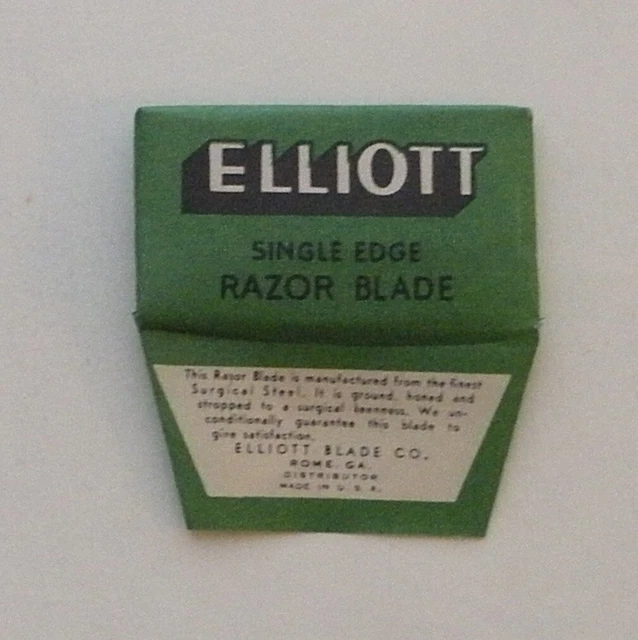 Vintage Razor Blade ELLIOTT Single Edge