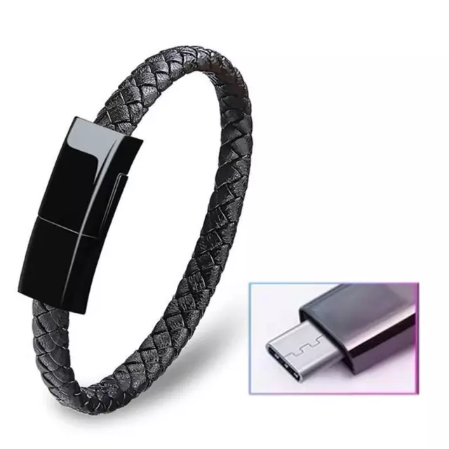 USB Bracelet Cable Charger Phone Data Charging Cable For iPhone Android Type-C