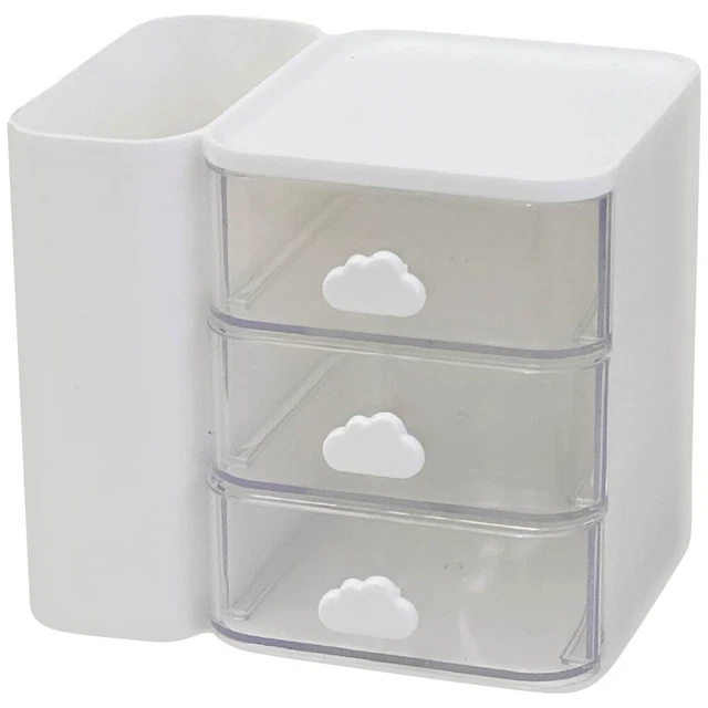 WESIEVYA 2er Set Aufbewahrungsschubladen - Stapelbare Organizer Für Schmuck & Kosmetik