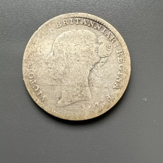 1887 Young Head Victoria Three Pence Silver Coin