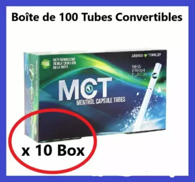 1000 Tubes à Cigarettes Vides avec Filtre - Solution Pratique MCT Menthol Rapide