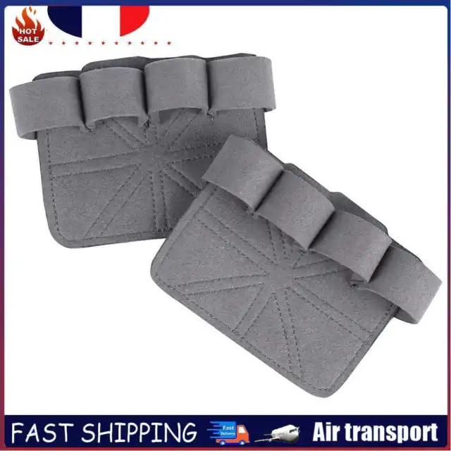 Anti-Skid Weight Lifting Hand Guard Gloves Grip Palm Protector Pads (Gray) ~