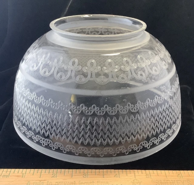 Vtg Glass Lamp Shade Gasolier Chandelier Victorian Wheel Cut Art Deco Gas Oil