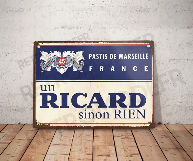 Plaque Métal Décorative Ricard Pastis Marseille - 30 X 20 Cm - Neuf