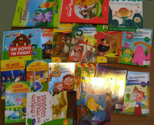 LOTTO DI 18 Libri Per Bambini 0 - 7 Anni - Usato Come Nuovo EUR 45