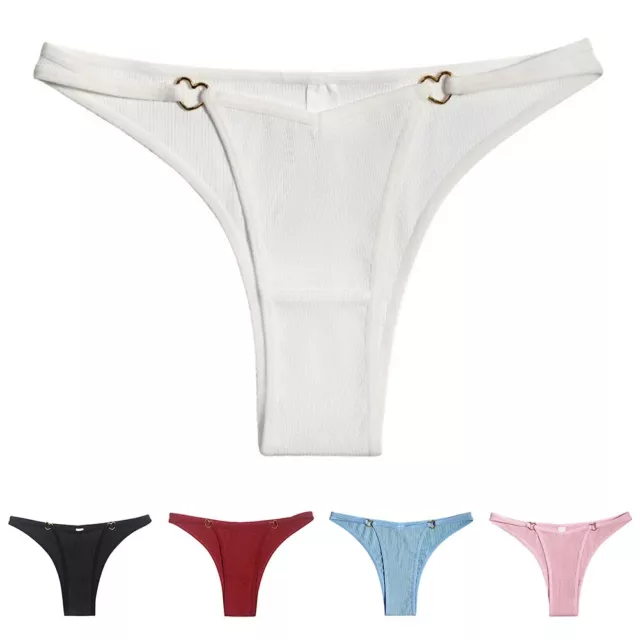Seamless Cotton Women Thongs High Cut Lingerie G string Panties Underwear