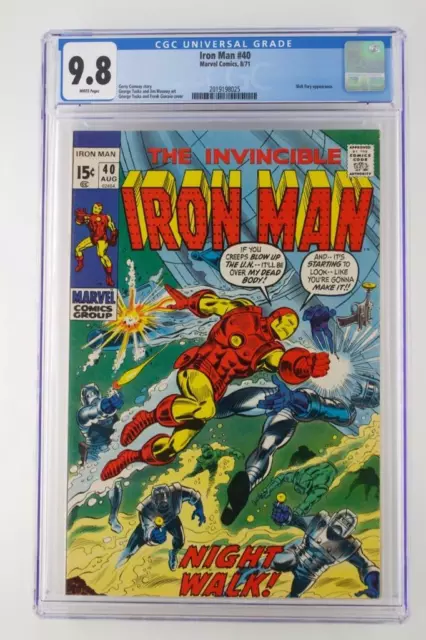 Iron Man #40 -NEAR MINT- CGC 9.8 NM/MT - Marvel 1971 - Nick Fury App!