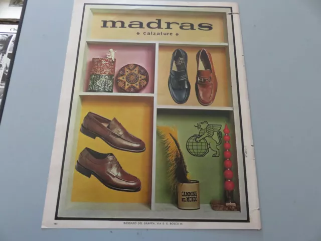 Publicité Sur Pag. D'Origine Années 50/60 la Publicité Vintage Madras Chaussures