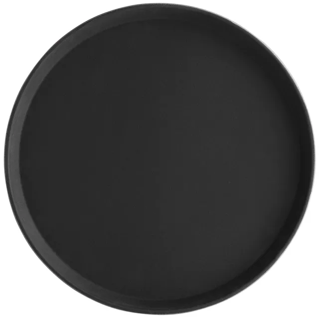 KH Round Non-slip Drink Trays 400mm Black
