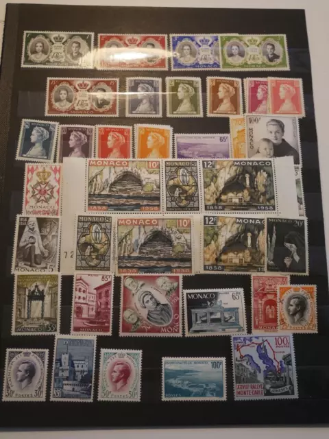 Monaco Lot 66 Timbres Neufs Et Obliteres De 1956 A 1960. Bonne Cote