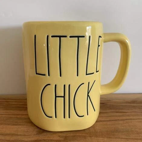 Rae Dunn LITTLE CHICK Easter Mug - allside YELLOW - Ceramic - very rare!