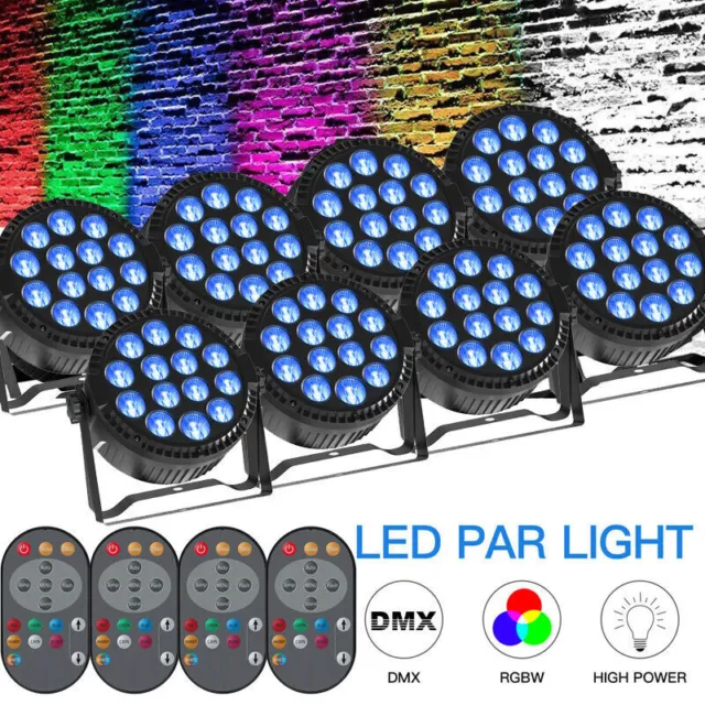 10X 180W 14 LED Par Can Light DMX RGBW Strobe Efffect For Disco Party DJ Light