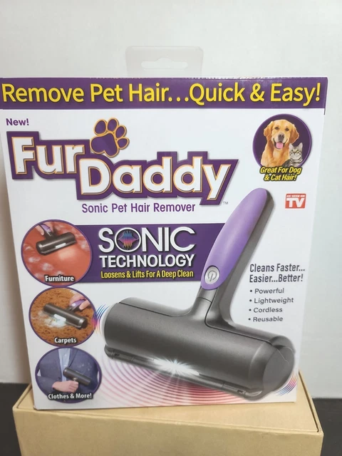 Fur Daddy Pet Hair Remover As Seen On TV Cordless Sonic Technology Dogs Cats New