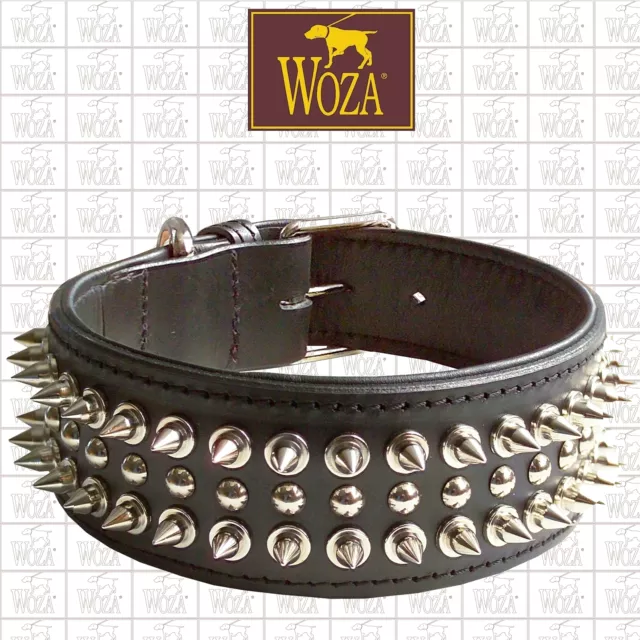 WOZA Premium Hundehalsband Vollleder Lederhalsband Soft Rindnappa Collar 1959