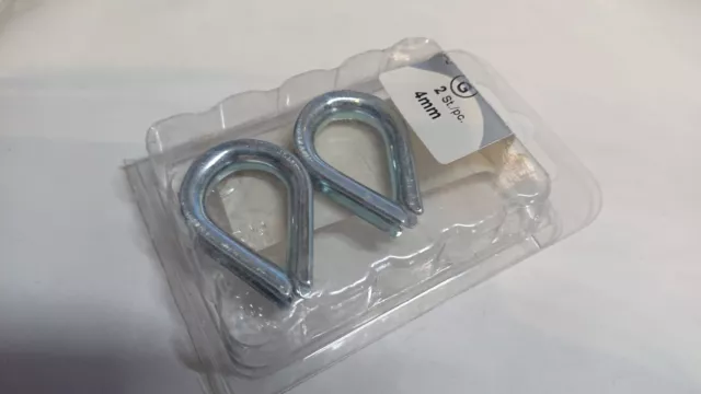 Cosses Ø 4 MM Pour Fils Et Cordes Acier Zingué 2 Pièce