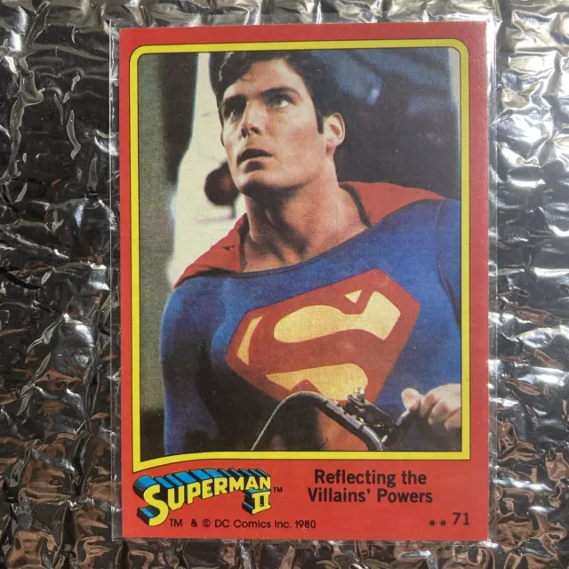 1980 Topps #71 Superman II - Reflecting the Villains' Powers Movie Card