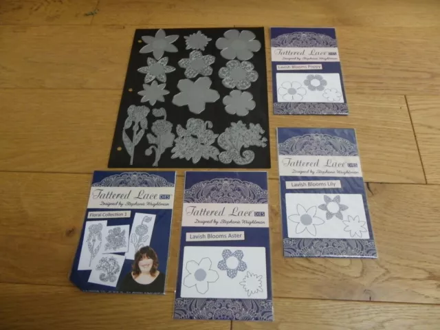 2nd Bundle of 4 Tattered Lace Dies Including Magnetic Storage Sheet