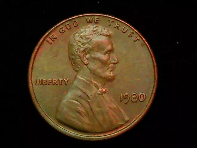 Very Scarce Authentic 1980 Lincoln Cent Double Die Obverse!